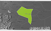 Physical 3D Map of Zhengding, darken, desaturated