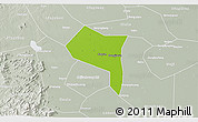 Physical 3D Map of Zhengding, lighten, semi-desaturated