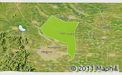 Physical 3D Map of Zhengding, satellite outside
