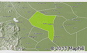 Physical 3D Map of Zhengding, semi-desaturated
