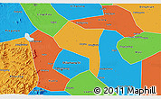 Political 3D Map of Zhengding