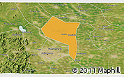 Political 3D Map of Zhengding, satellite outside