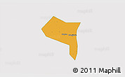 Political 3D Map of Zhengding, single color outside