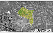 Satellite 3D Map of Zhengding, desaturated