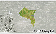 Satellite 3D Map of Zhengding, lighten, semi-desaturated