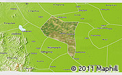 Satellite 3D Map of Zhengding, physical outside