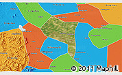 Satellite 3D Map of Zhengding, political outside