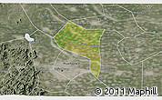 Satellite 3D Map of Zhengding, semi-desaturated
