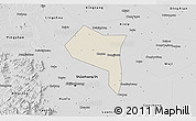 Shaded Relief 3D Map of Zhengding, desaturated