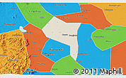 Shaded Relief 3D Map of Zhengding, political outside