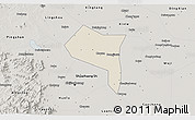 Shaded Relief 3D Map of Zhengding, semi-desaturated