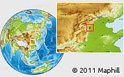 Physical Location Map of Zhengding