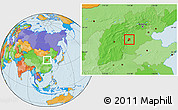 Political Location Map of Zhengding