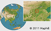 Satellite Location Map of Zhengding