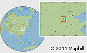 Savanna Style Location Map of Zhengding