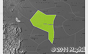 Physical Map of Zhengding, darken, desaturated