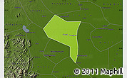 Physical Map of Zhengding, darken