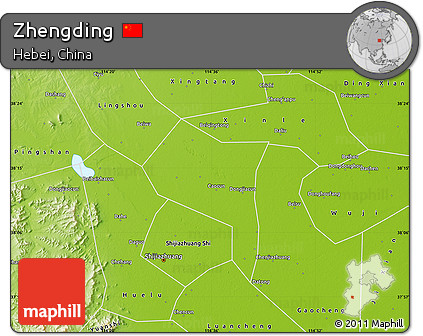 Physical Map of Zhengding
