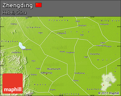 Physical Map of Zhengding