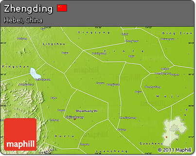 Physical Map of Zhengding