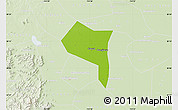 Physical Map of Zhengding, lighten
