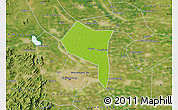 Physical Map of Zhengding, satellite outside