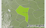 Physical Map of Zhengding, semi-desaturated