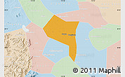 Political Map of Zhengding, lighten