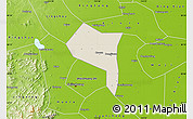 Shaded Relief Map of Zhengding, physical outside