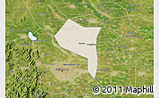 Shaded Relief Map of Zhengding, satellite outside