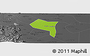 Physical Panoramic Map of Zhengding, darken, desaturated