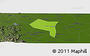 Physical Panoramic Map of Zhengding, darken