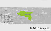 Physical Panoramic Map of Zhengding, lighten, desaturated