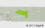 Physical Panoramic Map of Zhengding, lighten, semi-desaturated