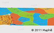 Physical Panoramic Map of Zhengding, political outside