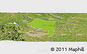 Physical Panoramic Map of Zhengding, satellite outside