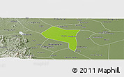 Physical Panoramic Map of Zhengding, semi-desaturated