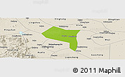 Physical Panoramic Map of Zhengding, shaded relief outside