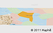 Political Panoramic Map of Zhengding, lighten