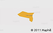 Political Panoramic Map of Zhengding, single color outside