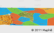 Satellite Panoramic Map of Zhengding, political outside