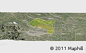 Satellite Panoramic Map of Zhengding, semi-desaturated
