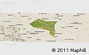 Satellite Panoramic Map of Zhengding, shaded relief outside