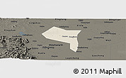 Shaded Relief Panoramic Map of Zhengding, darken