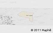 Shaded Relief Panoramic Map of Zhengding, lighten, desaturated