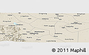 Shaded Relief Panoramic Map of Zhengding
