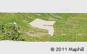 Shaded Relief Panoramic Map of Zhengding, satellite outside