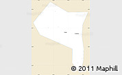 Classic Style Simple Map of Zhengding, single color outside