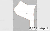 Gray Simple Map of Zhengding, cropped outside