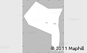 Gray Simple Map of Zhengding, single color outside